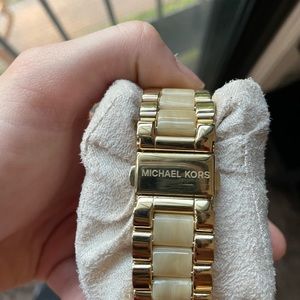 Gold tortoise shell Michael Kors watch